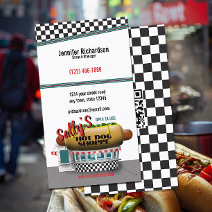 Retro Hot Dog Shoppe Visitekaartje
