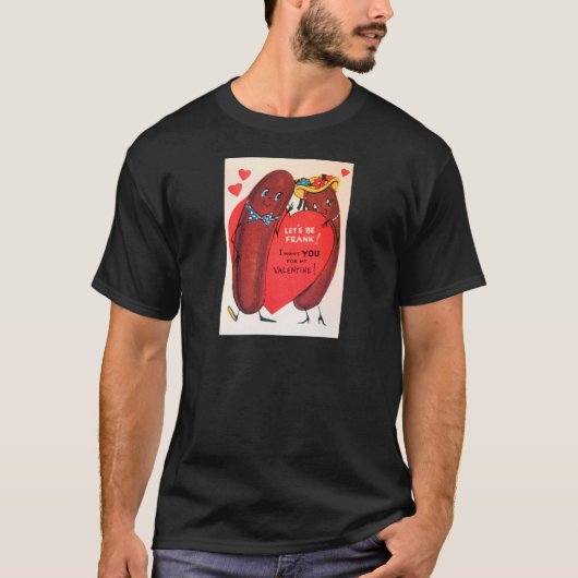  Retro Hot Dog Valentijn T-shirt (Voorkant)