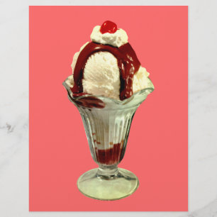 Retro Hot Fudge Sundae ijs flyer