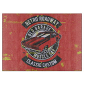  Retro Hot Rod Snijplank (Voorkant)