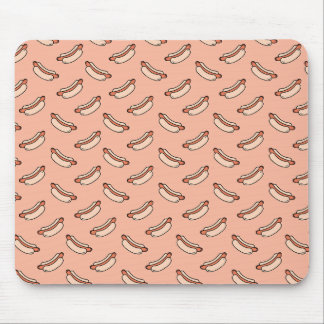 Retro Hotdog Naadloos Patroon Muismat