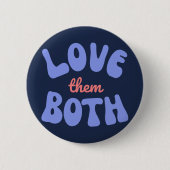 Retro houdt van beide tekstontwerpen ronde button 5,7 cm (Voorkant)