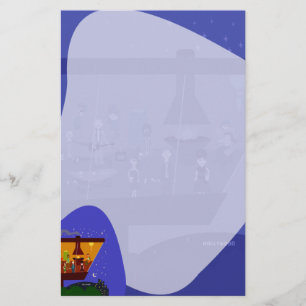 Retro House Party Fun Jet set Art Design Briefpapier