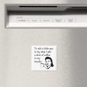 Retro Houseechtgenote ad Funny Tequila Coffee Pep Magneet (Insitu (Vaatwasser))