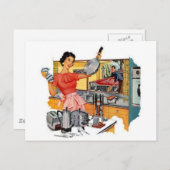 Retro Houseechtgenote Briefkaart (Voorkant / Achterkant)