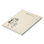 Retro Houseechtgenote Dingen om Memo Pad te doen Notitieblok (Gedraaid)