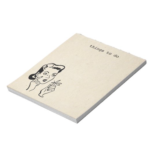 Retro Houseechtgenote Dingen om Memo Pad te doen Notitieblok (Gedraaid)