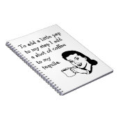 Retro Houseechtgenote Funny Tequila Coffee Pep Quo Notitieboek (Rechterzijde)