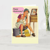 Retro Houseechtgenote Happy Jubileum Kaart (Voorkant)