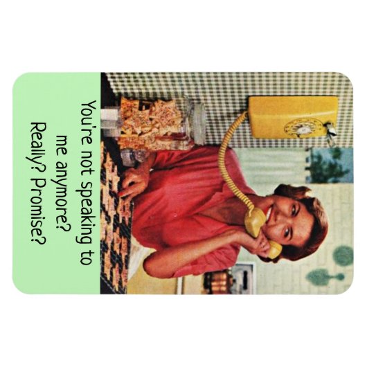 Retro Houseechtgenote - praat niet meer, Magneet (Horizontaal)