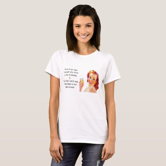 Retro Housewife T Shirt (Voorkant volledig)