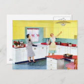Retro Housewives in Kitchen Briefkaart (Voorkant / Achterkant)