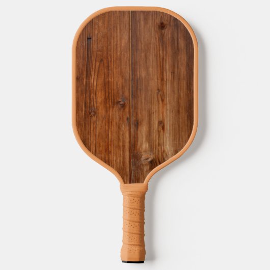 Retro houten monogram pickleball paddle (Achterkant)