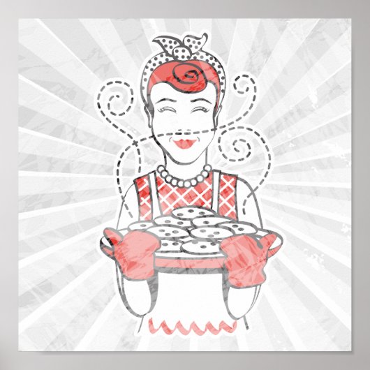 retro-huishoudelijke bakker poster (Voorkant)