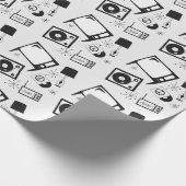 Retro, huishoudelijke design cadeaupapier (Hoek)