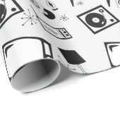 Retro, huishoudelijke design cadeaupapier (Rol Hoek)