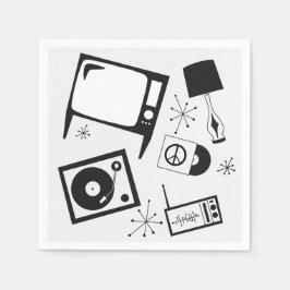 Retro, huishoudelijke design servet