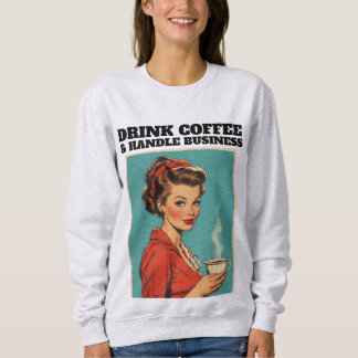 RETRO HUISVROUW COFFEE FUNNY T-SHIRT