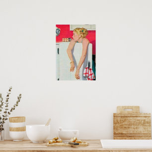 retro  huisvrouw decor poster