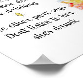 Retro Huisvrouw Funny Quote Drinken Poster (Hoek)