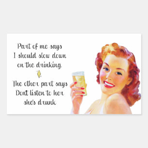 Retro Huisvrouw Funny Quote Stickers