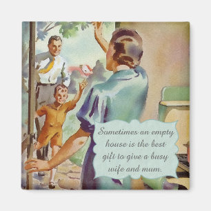 Retro Huisvrouw Magneet