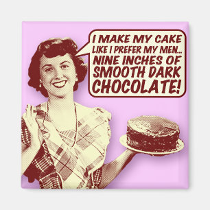Retro Huisvrouw Magneet - Negen Centimeter Chocola