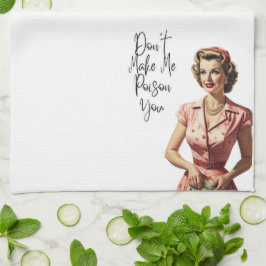 Retro huisvrouw meel zak handdoek - keukenhanddoek