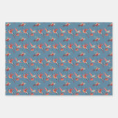 Retro Hummingbird Patroon Inpakpapier Vel (Voorkant)