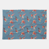 Retro Hummingbird Patroon Theedoek (Horizontaal)