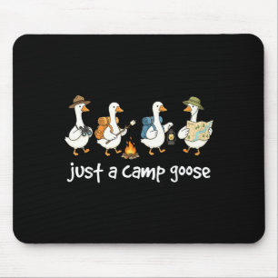 Retro humor voor een kampeer-eend voor dierenvrien muismat