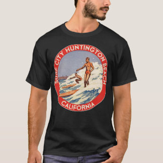 Retro Huntington Beach CA 70s Surf City Souvenir T-shirt