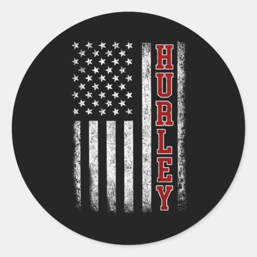 Retro Hurley Home State Cool 70s 80s Style Sunset Ronde Sticker (Voorkant)