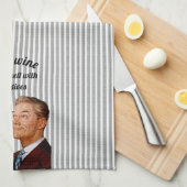 Retro Husband Funny Wine Theedoek (Quarter Fold)