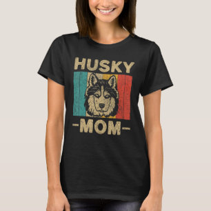 Retro Husky Moeder Hondeneigenaar T-shirt