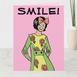RETRO HUUSEWIFE FUNNY BIRTHDAY WENSKAART KAART