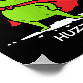 Retro Huzzah Frog Knight Funny Sword Meme Quote Me Poster (Hoek)