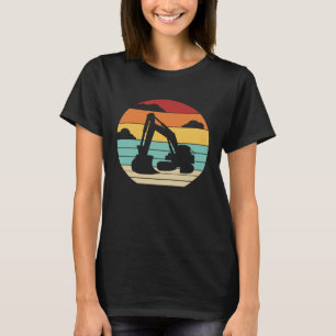 Retro hydraulische lader graafmachine bestuurder g t-shirt