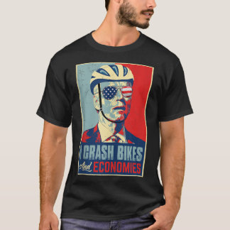 Retro I Crash Bikes & Economies Anti Joe Biden Ame T-shirt