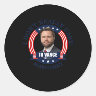 Retro I don't carte Margaret 1 Ronde Sticker