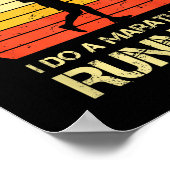 Retro I Don't Do Marathons I Do A Marathon Runner Poster (Hoek)