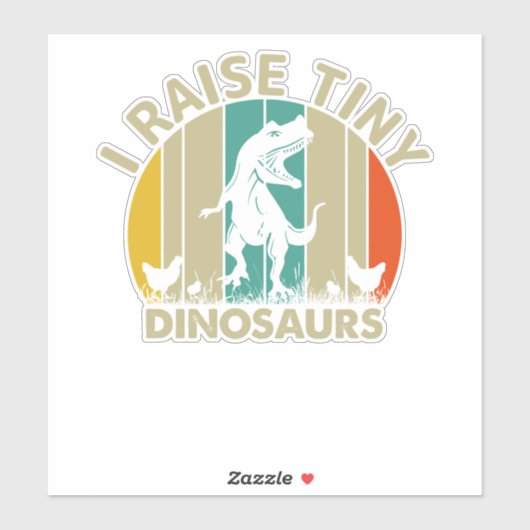 Retro I heeft kleine dinosauriërs opgevoed Sticker (Vel)