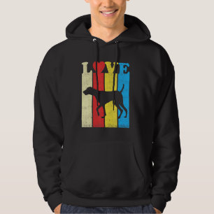  Retro I hou van mijn Duitse schorthaired pointer Hoodie