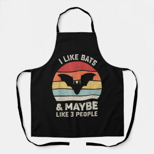 Retro I Like Bats Shirt Animal Bat Lover Gift Vint Schort