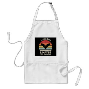 Retro I Like Bats Shirt Animal Bat Lover Gift Vint Standaard Schort