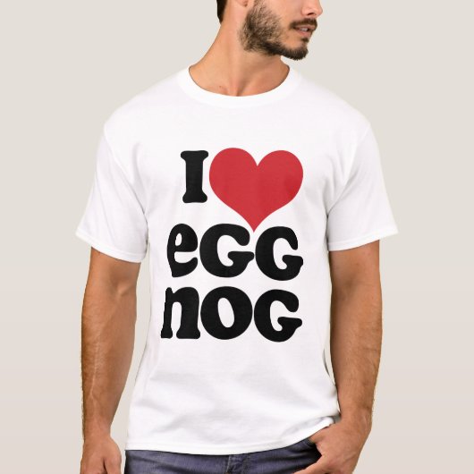Retro I Love Eggnog T-shirt (Voorkant)