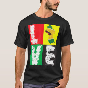 RETRO I LOVE GUYANA VLAG KAART VOOR GUYANESE T-SHIRT