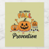 Retro I Love Herfst Prevention Herfst Beroepsmatig Wijn Etiket (Enkel label)