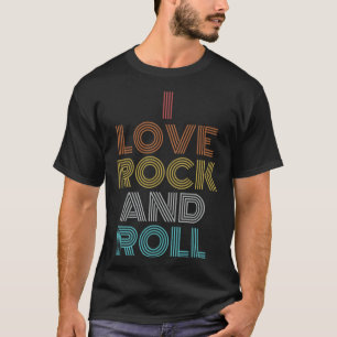 Retro I Love Rock and Roll T-shirt