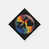 Retro I love Roller Skered look Servet (Hoek)